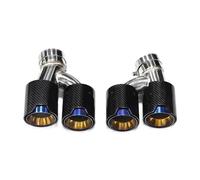 DIQXLGS Embout D'échappement Double Sortie En Fibre De Carbone En Forme De H Pour Série 5 525i 528i 530i G30 G31 2018+(Carbon Fiber Texture E)