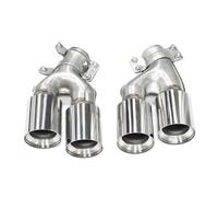DIQXLGS Embout D'échappement En Acier Inoxydable Pour Quad Système D'échappement Pour G30 G31 G32 525i 528i 530i M5(Argent)