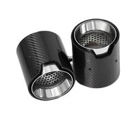 DIQXLGS Embout D'échappement En Fibre De Carbone MPerformance Diamètre 60 Mm 2 Pièces Pour F30 M335i M340i F32 F33 F36 M435i M440i(Argent)
