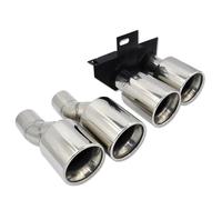 DIQXLGS Embout D'échappement Pour F10 F11 520i 523i 525i 528i 530i Double Tuyau D'échappement Vers M5 Look Quad Muffler Tip Buse De Tuyau(Argent B)