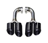 DIQXLGS Embout D'échappement Quadruple En Acier Inoxydable Noir Pour VW Pour Touareg 2012 2013 2014 2015 2016 2017(Noir A)