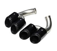 DIQXLGS Embout D'échappement Quadruple En Acier Inoxydable Pour Cayenne 2015 2016 2017 Accessoires Automobiles(NOIR)