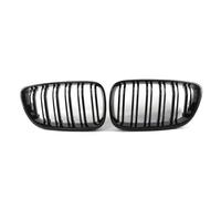 DIQXLGS Grilles De Calandre Capot Avant À Double Lame Noir Brillant Compatible Pour F22 F23 M2 2014-225i 218i 220i(Noir brillant)