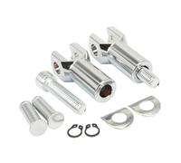 DIQXLGS Moto 2.25" Repose-pieds Passager Support Monture Clevis Kit Pour Harley Pour Softail Fat Boy Pour Heritage 2000-2006(Chrome)