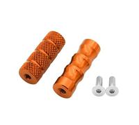 DIQXLGS Motocyclette CNC Universel M6 Pédale Vitesse Course Levier Pédale Frein Cale Pieds Motocyclette Repose-pieds Cale-pied Aluminium(Orange)