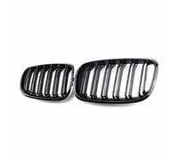 DIQXLGS Pare-chocs Calandre Rénale Grille Avant Double À Lamelles Pour X5 X6 E70 E71 2008-2013 Style Automobile Noir Brillant Course