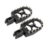 DIQXLGS Pédales Larges Moto Repose Pieds Conducteur Passager Avant Arrière CNC Pour Harley Pour Softail Fat Bob Pour Breakout Pour Street Bob(Devant noir)