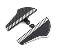 DIQXLGS Plancher Passager Arrière Moto Supports Mâle Repose-pieds Pédale Aluminium Pour Harley Pour Touring Pour Electra Pour Glide Pour Dyna(Noir Blanc)