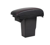 DIQXLGS Pour Citroen C3-XR 2017 2018 2019 Boîte De Repose-bras Auto 3 USB Boîte De Rangement Central En Cuir Accessoires(B1 Noir rouge 3USB)