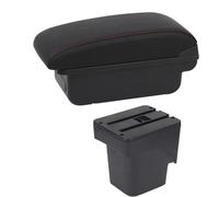 DIQXLGS Pour F&ord Pour Focus 2 Mk2 2005 2006 2007-2011 Boîte À Accoudoir Auto Accoudoir Console Centrale Rangement Double Couche(Ligne rouge B1)