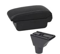 DIQXLGS Pour Fiat Pour Panda Pour PANDA II Boîtier D'accoudoir Auto Porte-gobelet Interface USB Aménagement Intérieur Styling Auto(B3 Noir blanc 3USB)