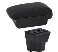 DIQXLGS Pour KIA Pour Rio 5 2012 2013 2014 2015-2019 Boîte D'accoudoir Auto Accoudoir En Cuir Boîte De Rangement De Console Centrale(Ligne Rouge C1)