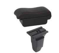 DIQXLGS Pour Peugeot 206 Boîte D'accoudoir Pour Peugeot 206 207 CC Cabrio Boîte De Rangement D'accoudoir Auto(B2 Black red 3 USB)