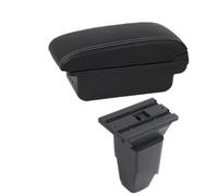 DIQXLGS Pour Peugeot 206 Boîte D'accoudoir Pour Peugeot 206 207 CC Cabrio Boîte De Rangement D'accoudoir Auto(B1 Noir blanc 3USB)