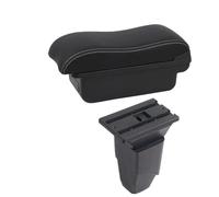 DIQXLGS Pour Peugeot 206 Boîte D'accoudoir Pour Peugeot 206 207 CC Cabrio Boîte De Rangement D'accoudoir Auto(A2 Black white NO USB)