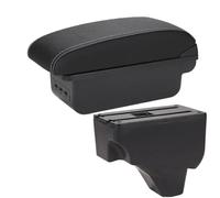 DIQXLGS Pour Peugeot 208 Boîte Accoudoir Pour Peugeot 2008 Accoudoir Auto 2019-2024 Boîte De Rangement Pièces Retrofit Détails Intérieurs(B3 Noir blanc 3USB)