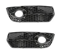 DIQXLGS Pour Q5 Standard 2009 2010 2011 Grille De Phare Antibrouillard Couverture Brillante/Chromée Avant Voiture En Nid D'abeille Maille DIQXLGS(NOIR)