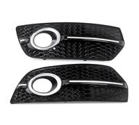 DIQXLGS Pour Q5 Standard 2009 2010 2011 Grille De Phare Antibrouillard Couverture Brillante/Chromée Avant Voiture En Nid D'abeille Maille DIQXLGS(Chrome)