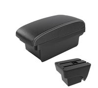 DIQXLGS Pour SEAT Pour ARONA Modification D'accoudoir Auto Boîte De Rangement Double Couche Avec USB Accessoires Voiture(A3 Black white NO USB)