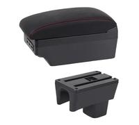 DIQXLGS Pour Suzuki Pour Swift 2005-2019 2020 2021 2022 2023 Boîte À Accoudoir Console Centrale Intérieur Voiture Boîte De Rangement(Ligne rouge E1)