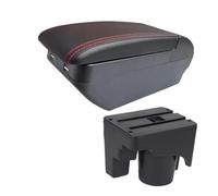 DIQXLGS Pour VW Pour Golf 6 Boîtier D'Accoudoir Pour S&CIROCCO Pour Sagitar Pour Golf 6 Pour Golf 5 Mk6 MK5 Pour Jetta 5 Boîtier D'Accoudoir Voiture(H ligne rouge 4USB)