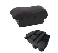 DIQXLGS Pour VW Pour T&ouran Boîtier Bras De Confort Console Centrale Repos De Coude Boîte De Rangement Avec Ports USB Porte-Gobelet(Une ligne rouge PAS d'USB)