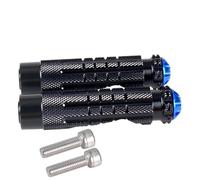 DIQXLGS Repose Pieds De Motocyclette Antidérapants Efficaces Arrière Réglables Pédales Filetées Pour M8/8mm(Black-Blue)