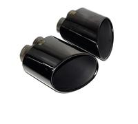 DIQXLGS Tuyau D'échappement Pour S3 S4 S5 S6 S7 Upgrade RS Embout De Buse Ovale En Acier Inoxydable Noir Système D'échappement(NOIR)