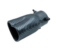 DIQXLGS Tuyau D'Échappement Simple Sortie En Forme De Cœur 2.5 Pouces Acier Inoxydable Élévateur D'Échappement Arrière(Fibre de carbone,Droit)