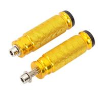 DIQXLGS Universel CNC Aluminium Moto Motocyclette Repose-pieds Arrière Set Repos Racing Pédales Accessoires (Or)