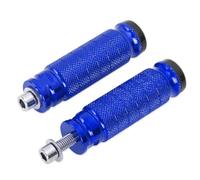 DIQXLGS Universel CNC Aluminium Moto Motocyclette Repose-pieds Arrière Set Repos Racing Pédales Accessoires (Bleu)