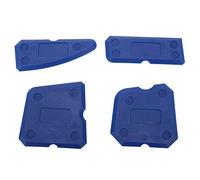 DIRBAK 4pcs Kit d'outils de calfeutrage avec grattoir multi-glades pour le silicone, le scellant et la finition du coulis - Ensemble de calfeutrage réutilisable professionnel pour