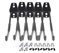 DIRBAK 5Pcs WallMounted Garage Hooks,Organization Storage Hanger for Power Tool Rope Shovel Bike Hose (black)