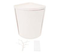 DIRBAK Armoire de Rangement d'angle de comptoir à 360 degrés Organisateur de Sauvegarde de la poussière rotative pour la Salle de Bain Cosmetic PP Matériau 11.6x14.2x8.7in