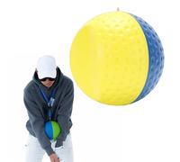 DIRBAK Balle d'entraînement de Golf en Mousse PU, Aide à l'entraînement au Swing avec lanière réglable, Conception Bicolore pour Le Suivi du Chemin de Swing, Mousse Douce et (Grand 8 cm / 3,2 Pouces)
