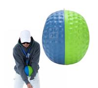 DIRBAK Balle d'entraînement de Golf en Mousse PU, Aide à l'entraînement au Swing avec lanière réglable, Conception Bicolore pour Le Suivi du Chemin de Swing, Mousse Douce et (Moyen)