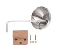 DIRBAK Bol d'aromathérapie pour Sauna, diffuseur de Parfum d'huiles essentielles Semi-Circulaire en Acier Inoxydable de qualité supérieure de 12 cm avec Support en Bois pour hammam et