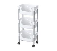 DIRBAK Chariot Roulant en Forme d'ours, Chariot de Rangement en PP avec Roues, Comptable de collations à 3 Niveaux pour Cuisine et Chambre à Coucher