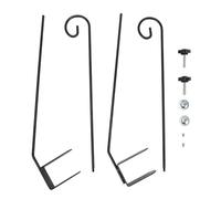 DIRBAK Crochet de Pont de clôture étendu, 2 pièces, Crochet de Rail, Robuste, mangeoire pour Oiseaux, réglable pour mangeoires à Oiseaux, jardinières, lanternes, carillons éoliens