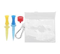 DIRBAK Ensemble de 2 Tees de Golf réglables en Plastique avec correcteur de Niveau, 6 Options de Hauteur pour la Pratique de l'entraînement de Golf, matériau PC Durable, Design