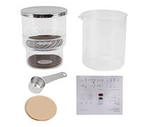 DIRBAK Goutteur de café et de thé en verre borosilicaté de 300 ml avec contrôle de vitesse pour la maison, le bureau et le café