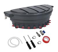 DIRBAK HLMP70E1 Seau d'alimentation à Lait avec 12 couvercles de tétine, Grande capacité, équipement d'alimentation pour Moutons et ânes, matériau en polyéthylène, Longueur 109 cm,