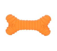 DIRBAK Jouet à mâcher pour Chien avec couineur, Forme d'os en Latex pour la Dentition du Chiot et la Mastication du Chien, Conception Interactive pour Les activités de Jeu et de Morsure (Orange)