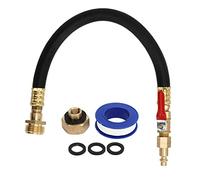 DIRBAK Kit d'adaptateur de Tuyau d'arrosage à compresseur d'air, Laiton RV Blow Out Adaptateur pour hivernage systèmes de gicleurs, Robinet extérieur et Tuyau