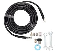 DIRBAK Kit de Jet d'égout 5800Psi M22 1/4 Pouces Kit de Buses de Jet d'égout 15M Kit de laveuse d'égout pour Nettoyeur Haute Pression pour Tuyau de Nettoyage de canalisation de Toilette