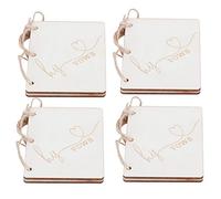 DIRBAK Livres de vœux de Mariage, 2 Ensembles de 4 livrets de déclaration, Pages Vierges pour vœux, Accessoires de Mariage romantiques, Cartes Souvenirs, 10,5x8 cm (Style 2)