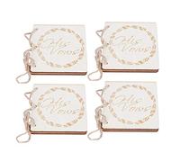 DIRBAK Livres de vœux de Mariage, 2 Ensembles de 4 livrets de déclaration, Pages Vierges pour vœux, Accessoires de Mariage romantiques, Cartes Souvenirs, 10,5x8 cm (Style 1)