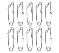 DIRBAK Lot de 10 Clips de pêche à la Palangre en Acier Inoxydable, Haute Performance, Pinces à Thon pour la pêche à la Palangre, Le Requin, Le Thon, Le Crabe, Les crevettes, 2,6 x 100 mm