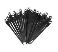 DIRBAK Lot de 50 piquets de Noël universels de 22,9 cm pour lumières de Noël C7/C9, décorations de pelouse et d'allée en Plastique pour Les expositions extérieures de Vacances. (Noire)