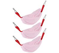 DIRBAK Maison Suspendue pour Hamster, 3 Ensembles de nids Chauds en Flanelle en Forme de Banane de 20 cm x 7 cm, idéal pour Les Petits Animaux comme Les Oiseaux, Les perroquets, Les (Rouge Rosé)